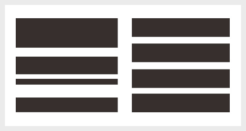 Irregular shapes (left) require more processing power than regular shapes (right). Irregular shapes (left) require more processing power than regular shapes (right).