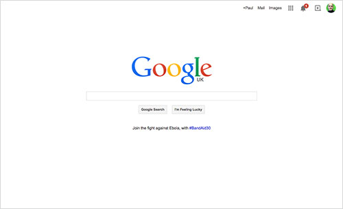 Google’s home page demonstrates the importance of focusing the user’s attention. Google’s home page demonstrates the importance of focusing the user’s attention.